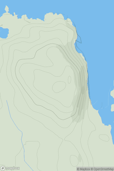 Thumbnail image for Cnoc Mor [Mull and Nearby Islands] [NM346245] showing contour plot for surrounding peak